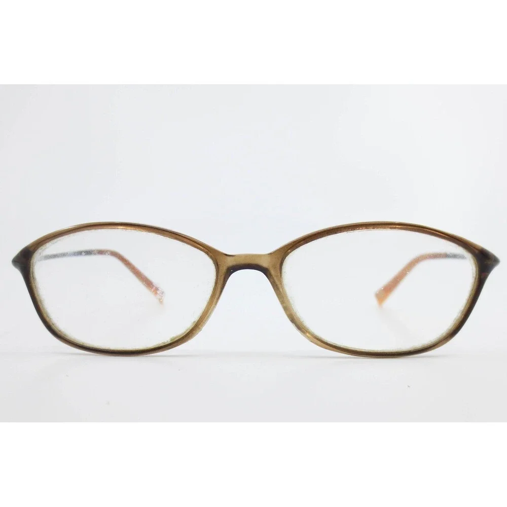 Jones New York J705 Khaki Brown Oval Eyeglasses Frames 135mm Womens Eyewear